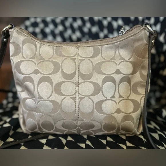 Coach Brown and Tan Crossbody Bag - Picture 2 of 9